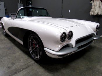 Restored white classic Corvette